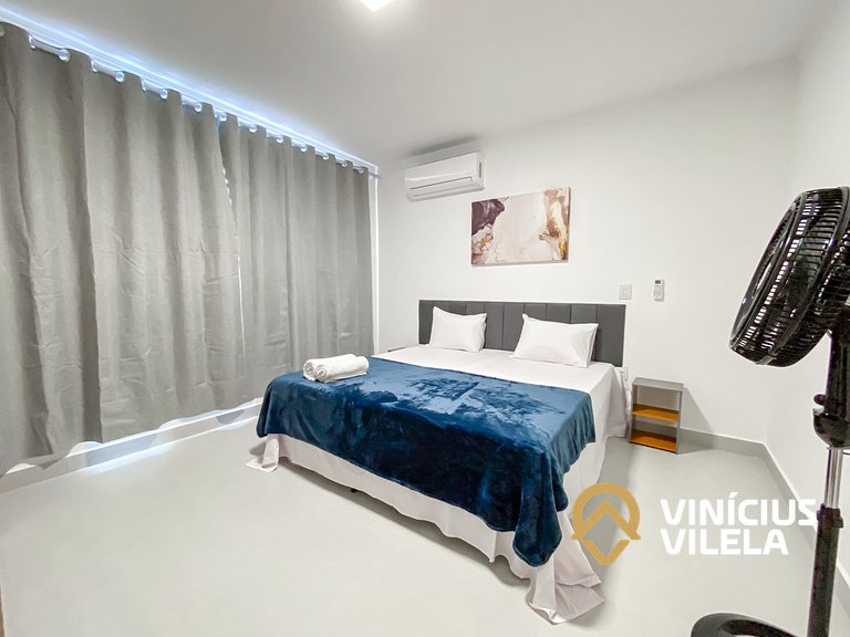 Apê Térreo 3Q prox. a praia de Taperapuã (Axé Moi)