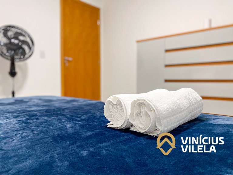 Apê Térreo 3Q prox. a praia de Taperapuã (Axé Moi)