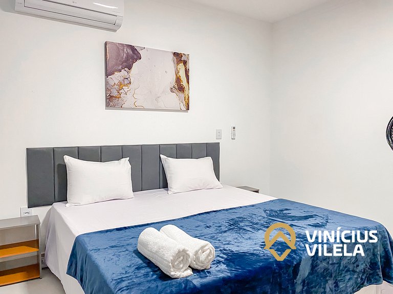 Apê Térreo 3Q prox. a praia de Taperapuã (Axé Moi)