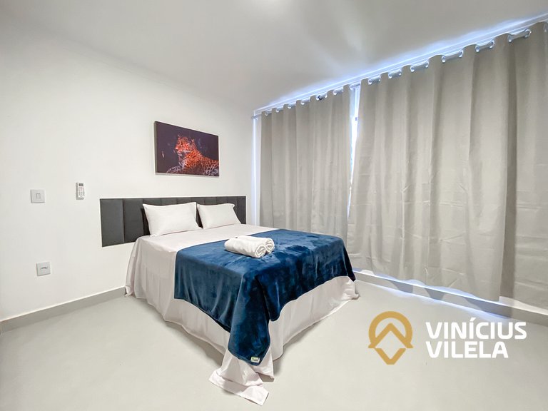 Apê Térreo 3Q prox. a praia de Taperapuã (Axé Moi)