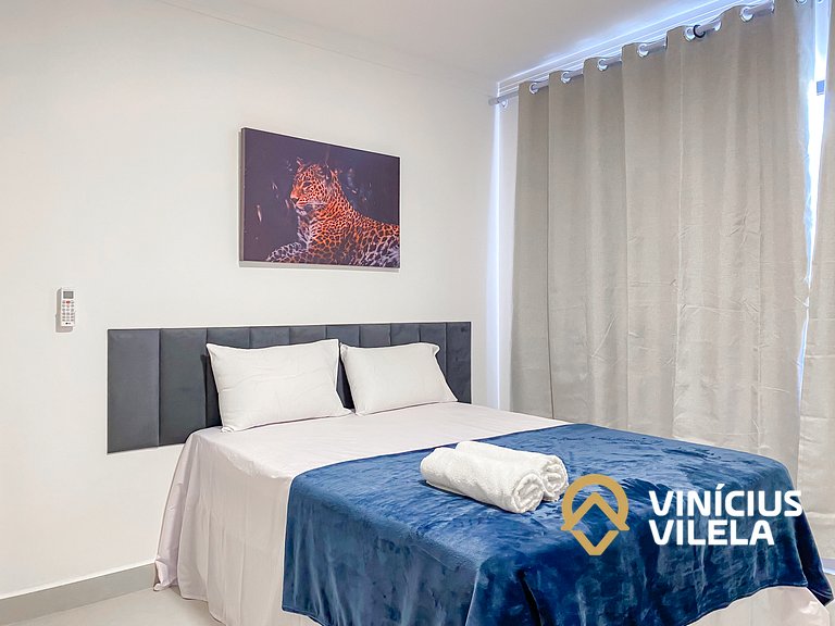 Apê Térreo 3Q prox. a praia de Taperapuã (Axé Moi)