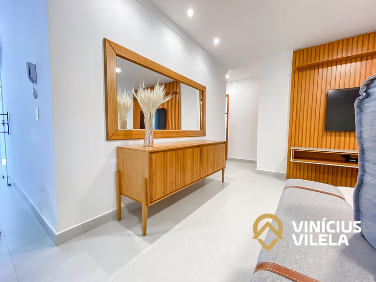 Apê Térreo 3Q prox. a praia de Taperapuã (Axé Moi)