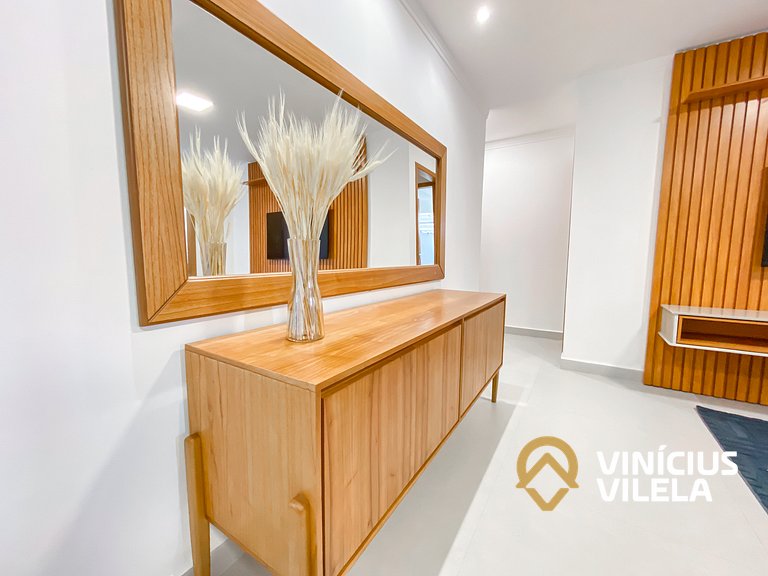 Apê Térreo 3Q prox. a praia de Taperapuã (Axé Moi)