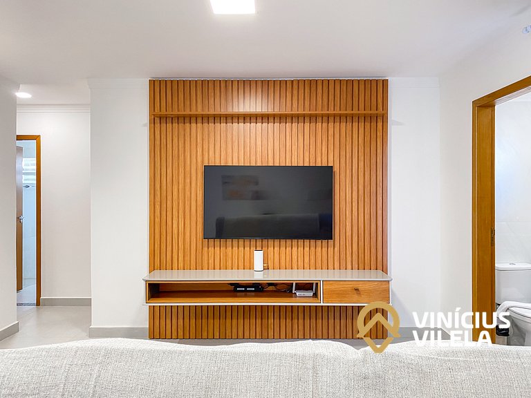 Apê Térreo 3Q prox. a praia de Taperapuã (Axé Moi)