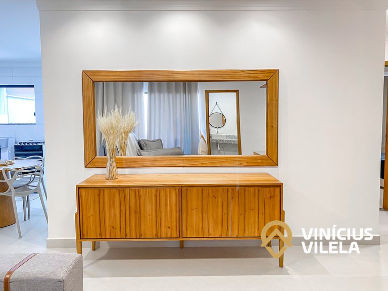 Apê Térreo 3Q prox. a praia de Taperapuã (Axé Moi)