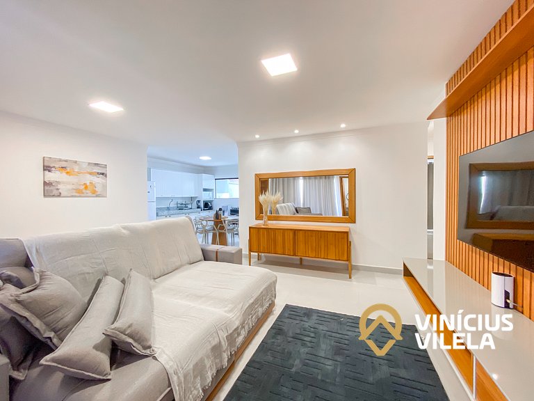 Apê Térreo 3Q prox. a praia de Taperapuã (Axé Moi)