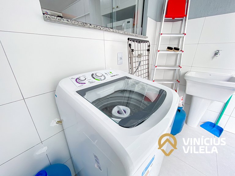 Apê Térreo 3Q prox. a praia de Taperapuã (Axé Moi)