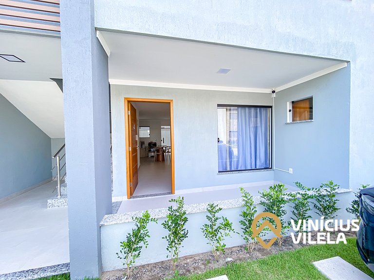 Apê Térreo 3Q prox. a praia de Taperapuã (Axé Moi)