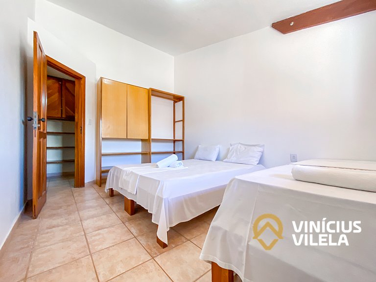 Flat a 100m da Praia de Taperapuã
