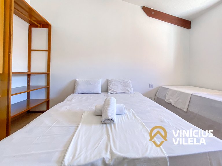 Flat 1Q a 100m da praia de Taperapuã