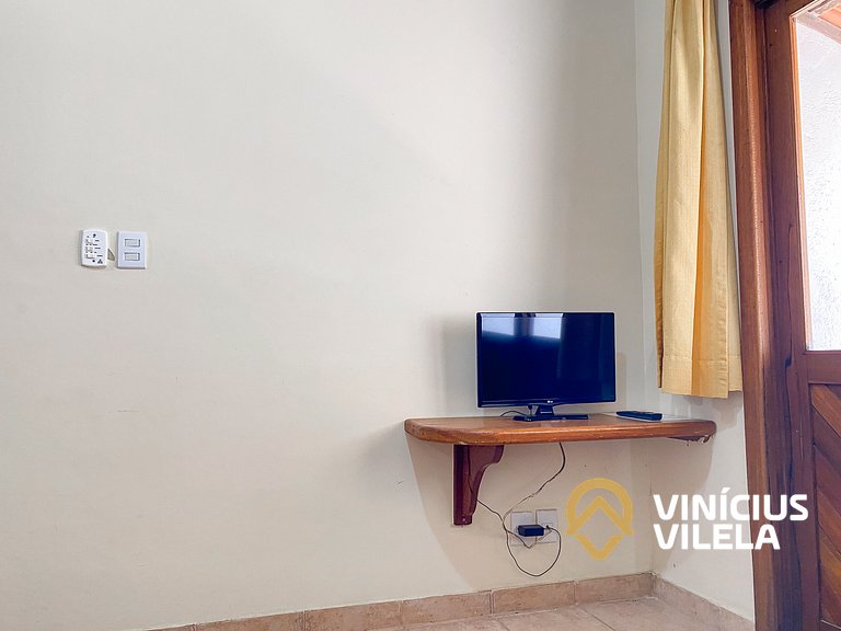 Flat a 100m da Praia de Taperapuã
