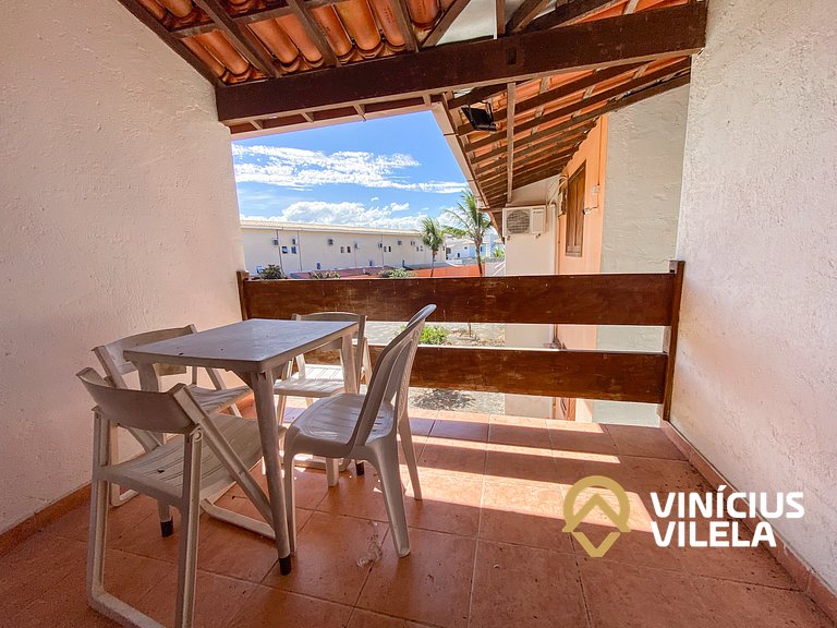 Flat 1Q a 100m da praia de Taperapuã