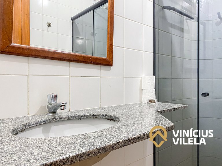 Flat 1Q a 100m da praia de Taperapuã