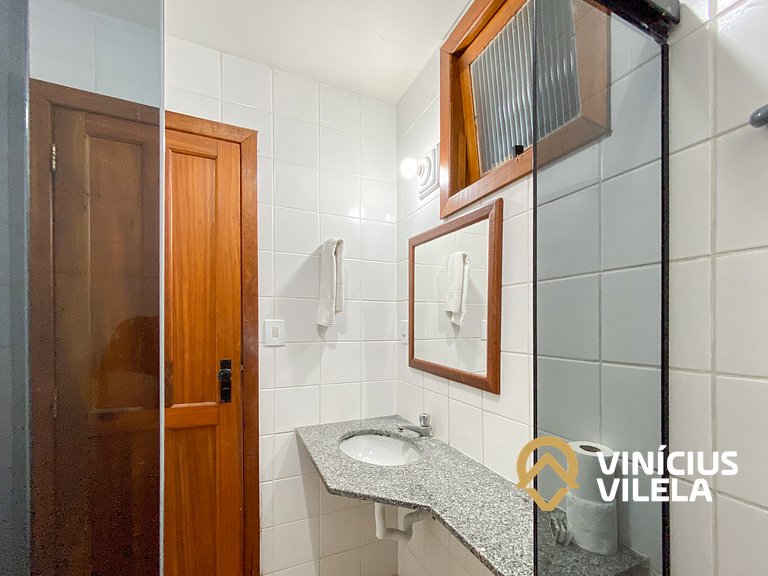 Flat 1Q a 100m da praia de Taperapuã