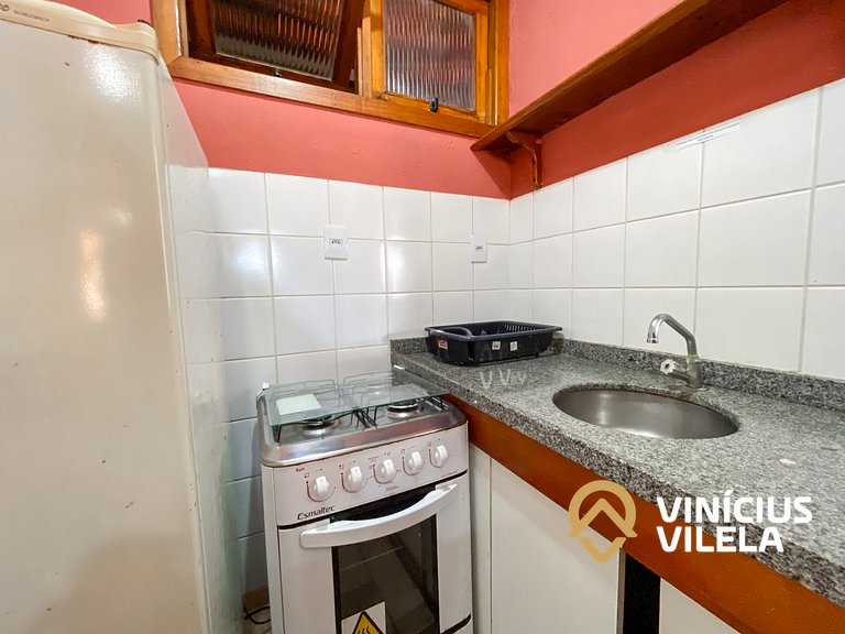 Flat a 100m da Praia de Taperapuã