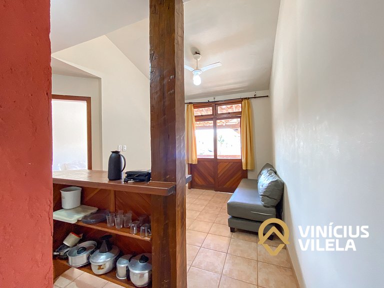 Flat 1Q a 100m da praia de Taperapuã