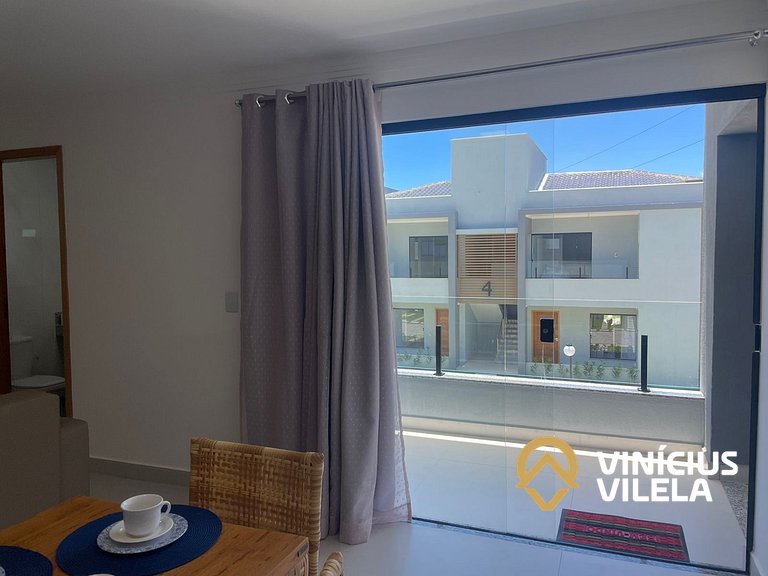 Apê com 3Q prox. a praia de Taperapuã (Axé Moi)