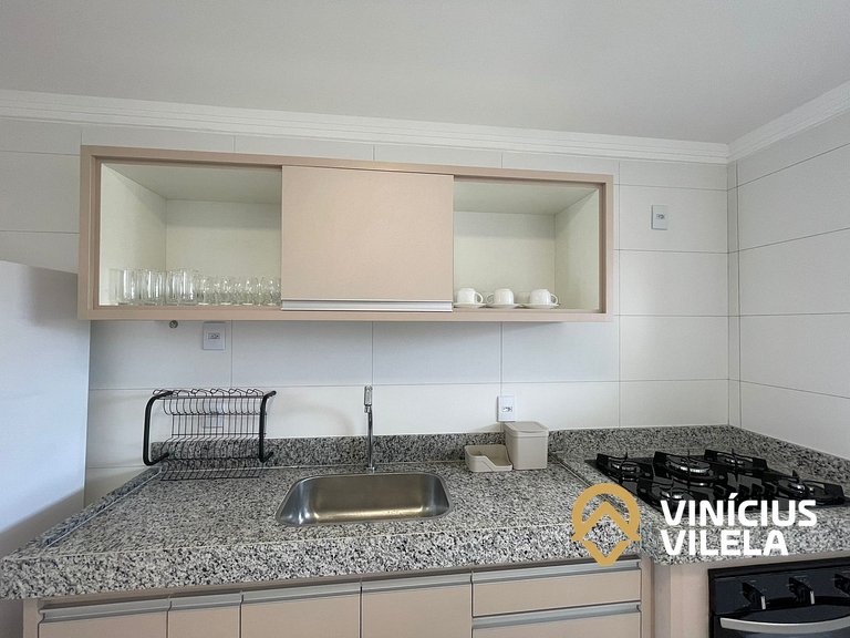 Apê com 3Q prox. a praia de Taperapuã (Axé Moi)