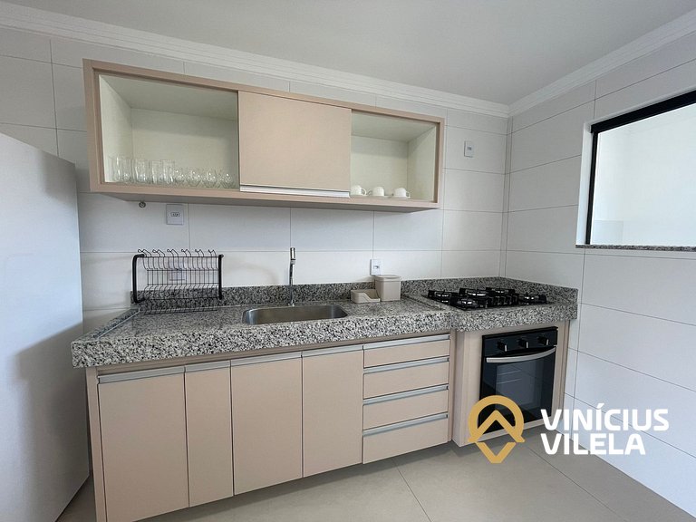 Apê com 3Q prox. a praia de Taperapuã (Axé Moi)