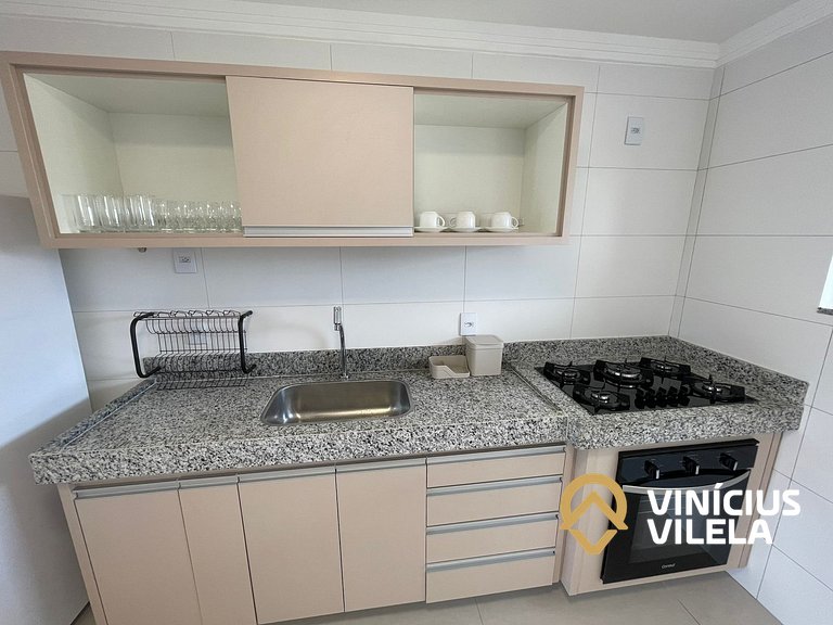 Apê com 3Q prox. a praia de Taperapuã (Axé Moi)