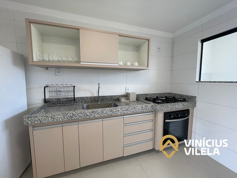 Apê com 3Q prox. a praia de Taperapuã (Axé Moi)