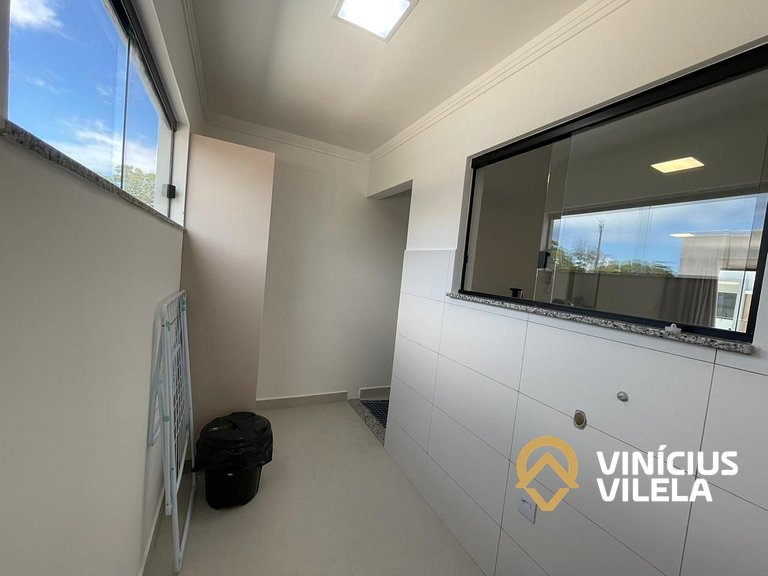 Apê com 3Q prox. a praia de Taperapuã (Axé Moi)