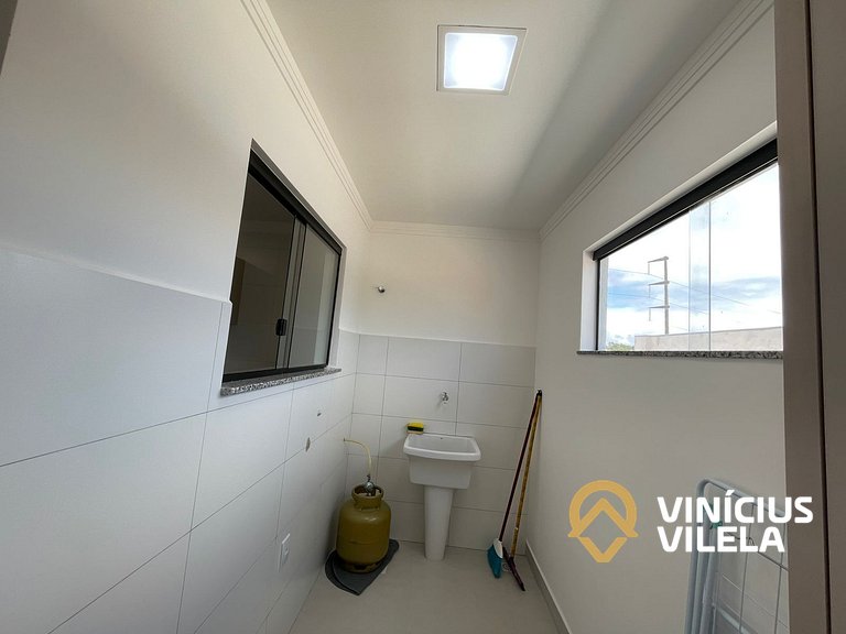 Apê com 3Q prox. a praia de Taperapuã (Axé Moi)