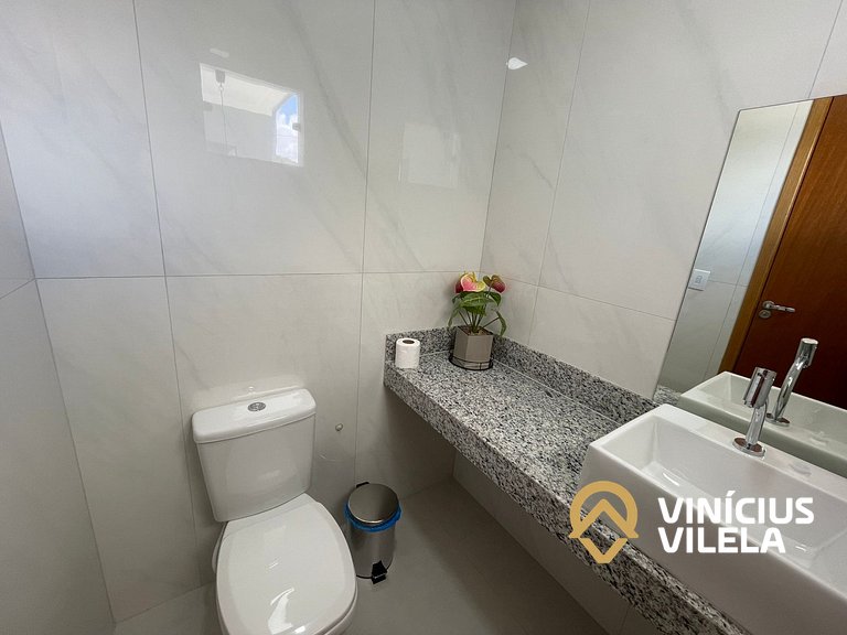 Apê com 3Q prox. a praia de Taperapuã (Axé Moi)