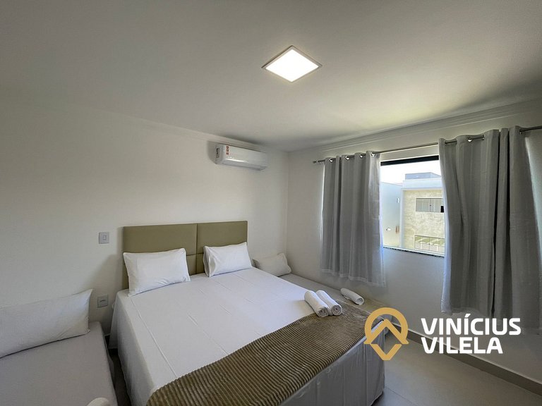 Apê com 3Q prox. a praia de Taperapuã (Axé Moi)