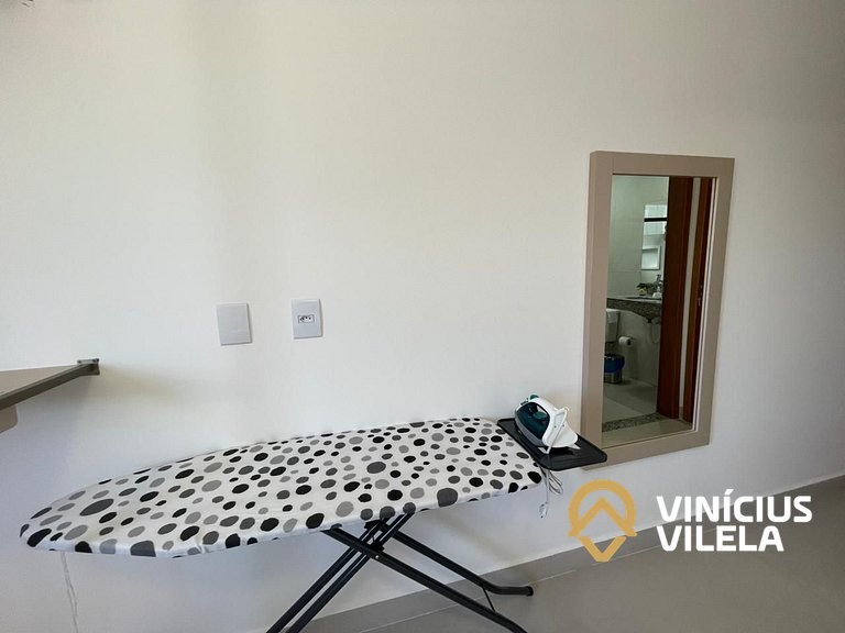 Apê com 3Q prox. a praia de Taperapuã (Axé Moi)