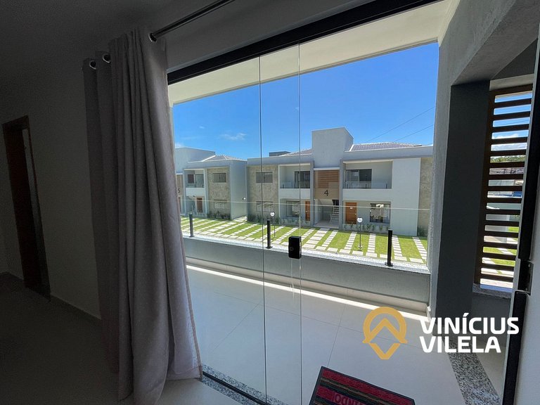 Apê com 3Q prox. a praia de Taperapuã (Axé Moi)