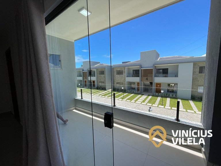 Apê com 3Q prox. a praia de Taperapuã (Axé Moi)