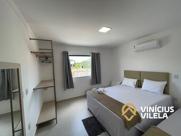 Apê com 3Q prox. a praia de Taperapuã (Axé Moi)