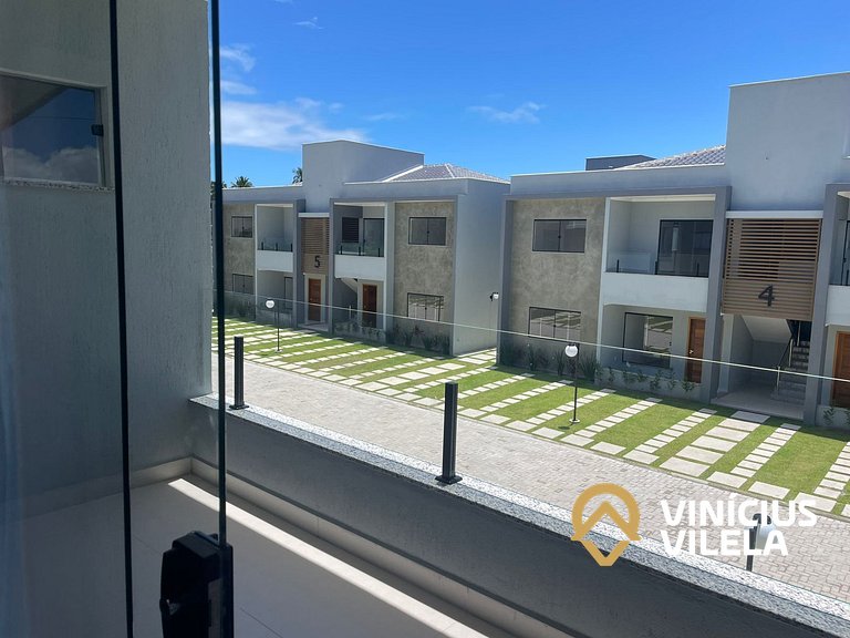 Apê com 3Q prox. a praia de Taperapuã (Axé Moi)