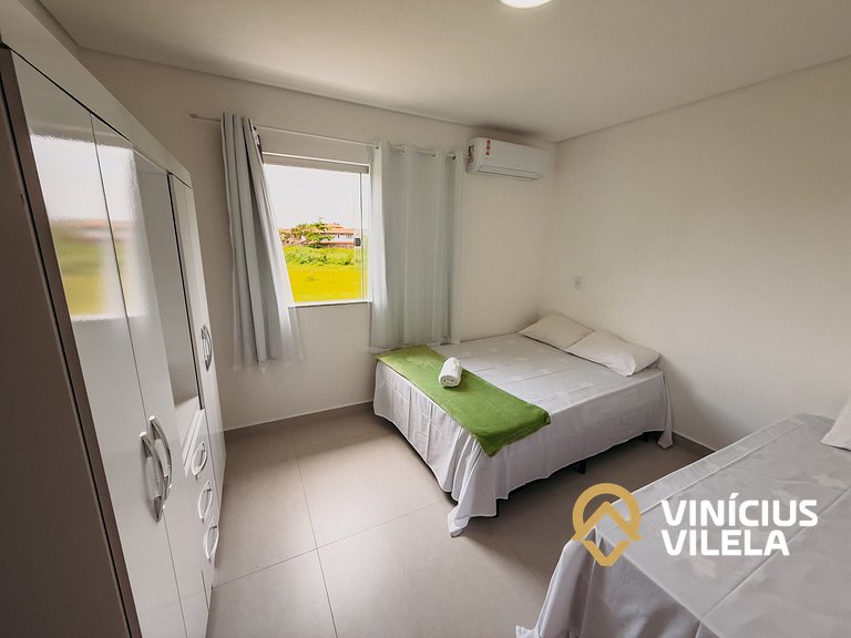 Apê 3Q Frente a praia do Mutá cond. com piscina