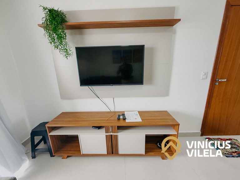 Apê 3Q Frente a praia do Mutá cond. com piscina