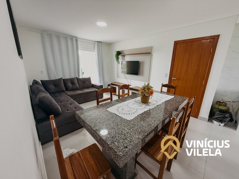 Apê 3Q Frente a praia do Mutá cond. com piscina