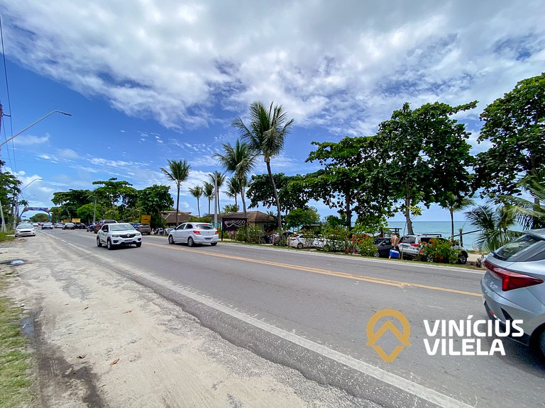 Apê 3Q Frente a praia do Mutá cond. com piscina