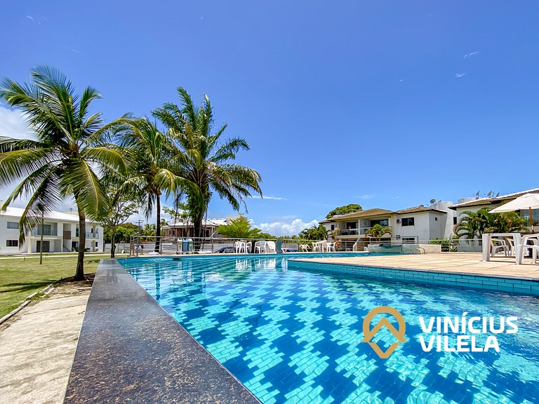 Apê 3Q Frente a praia do Mutá cond. com piscina