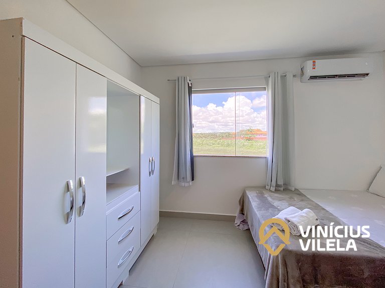 Apê 3Q Frente a praia do Mutá cond. com piscina