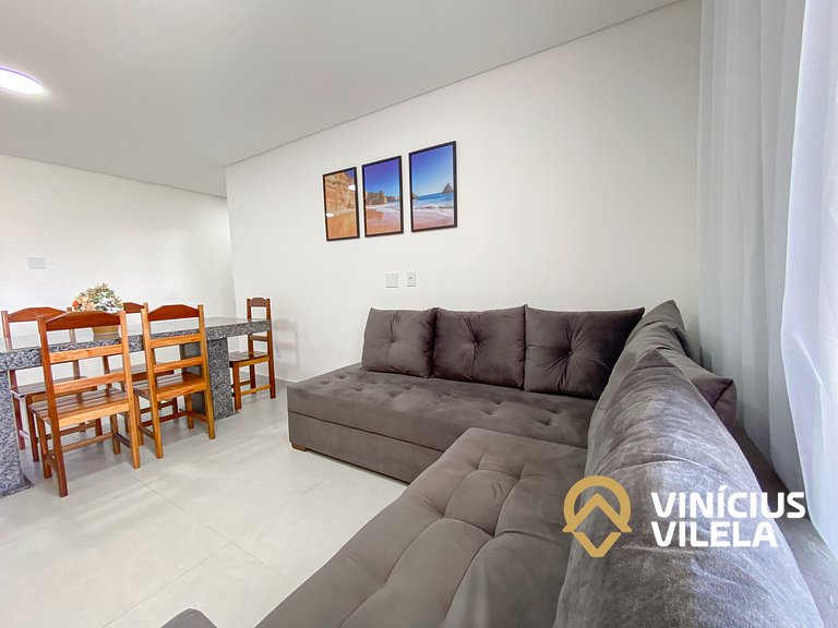 Apê 3Q Frente a praia do Mutá cond. com piscina