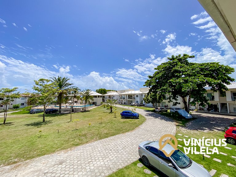 Apê 3Q Frente a praia do Mutá cond. com piscina