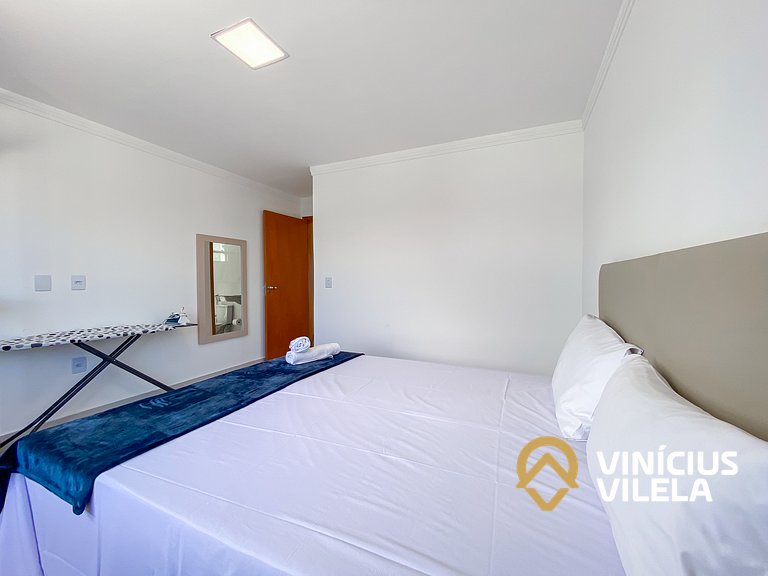 Apê com 3Q prox. a praia de Taperapuã (Axé Moi)