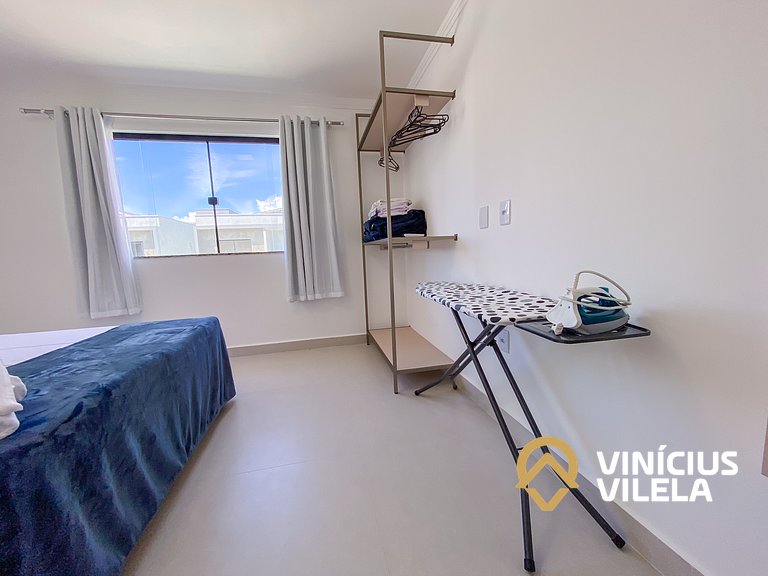 Apê com 3Q prox. a praia de Taperapuã (Axé Moi)