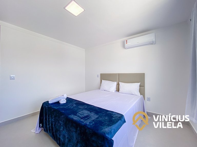 Apê com 3Q prox. a praia de Taperapuã (Axé Moi)