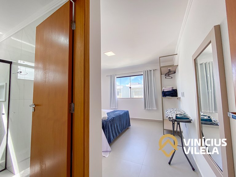 Apê com 3Q prox. a praia de Taperapuã (Axé Moi)