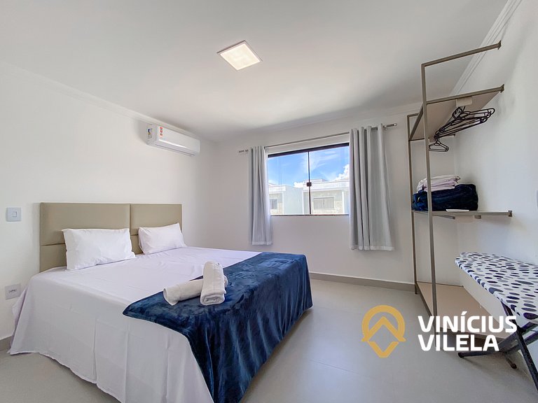 Apê com 3Q prox. a praia de Taperapuã (Axé Moi)