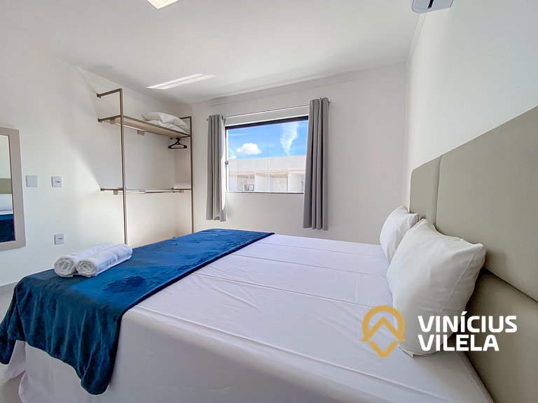 Apê com 3Q prox. a praia de Taperapuã (Axé Moi)