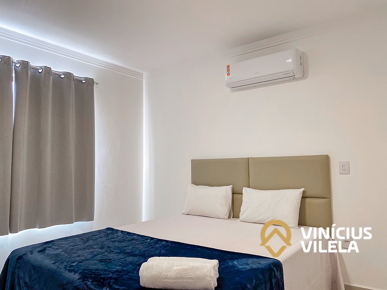 Apê com 3Q prox. a praia de Taperapuã (Axé Moi)