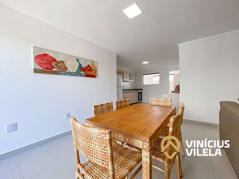 Apê com 3Q prox. a praia de Taperapuã (Axé Moi)